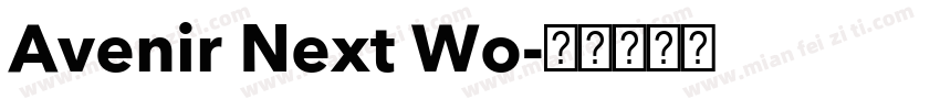 Avenir Next Wo字体转换